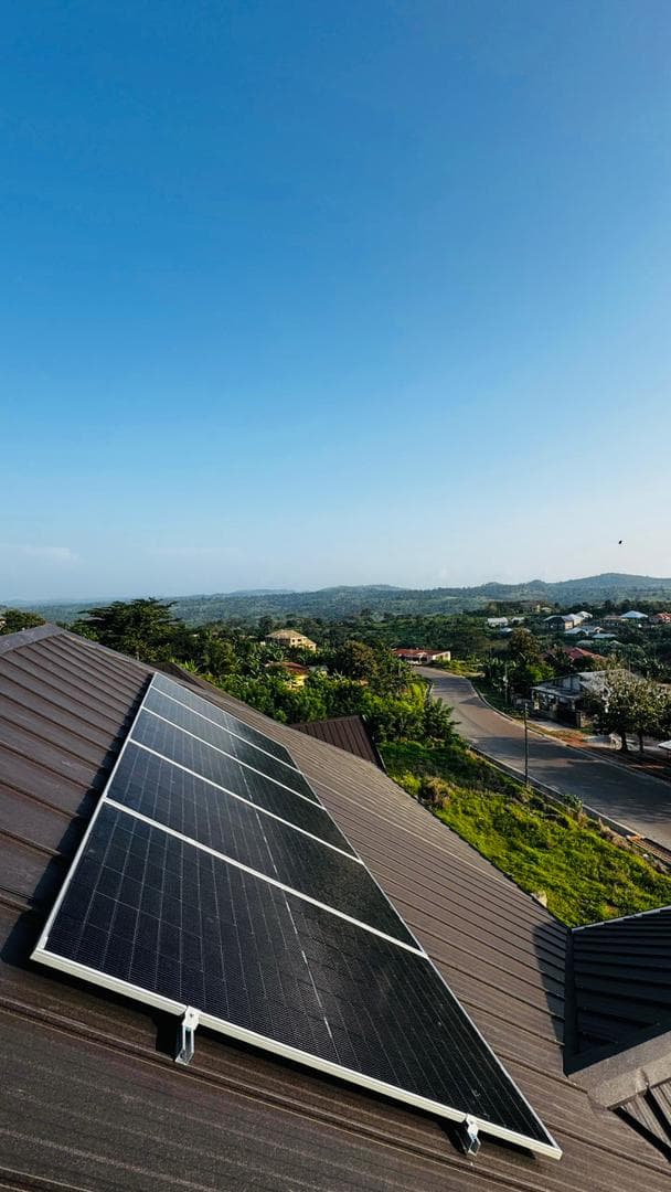 Engineer overlooking a modern solar farm